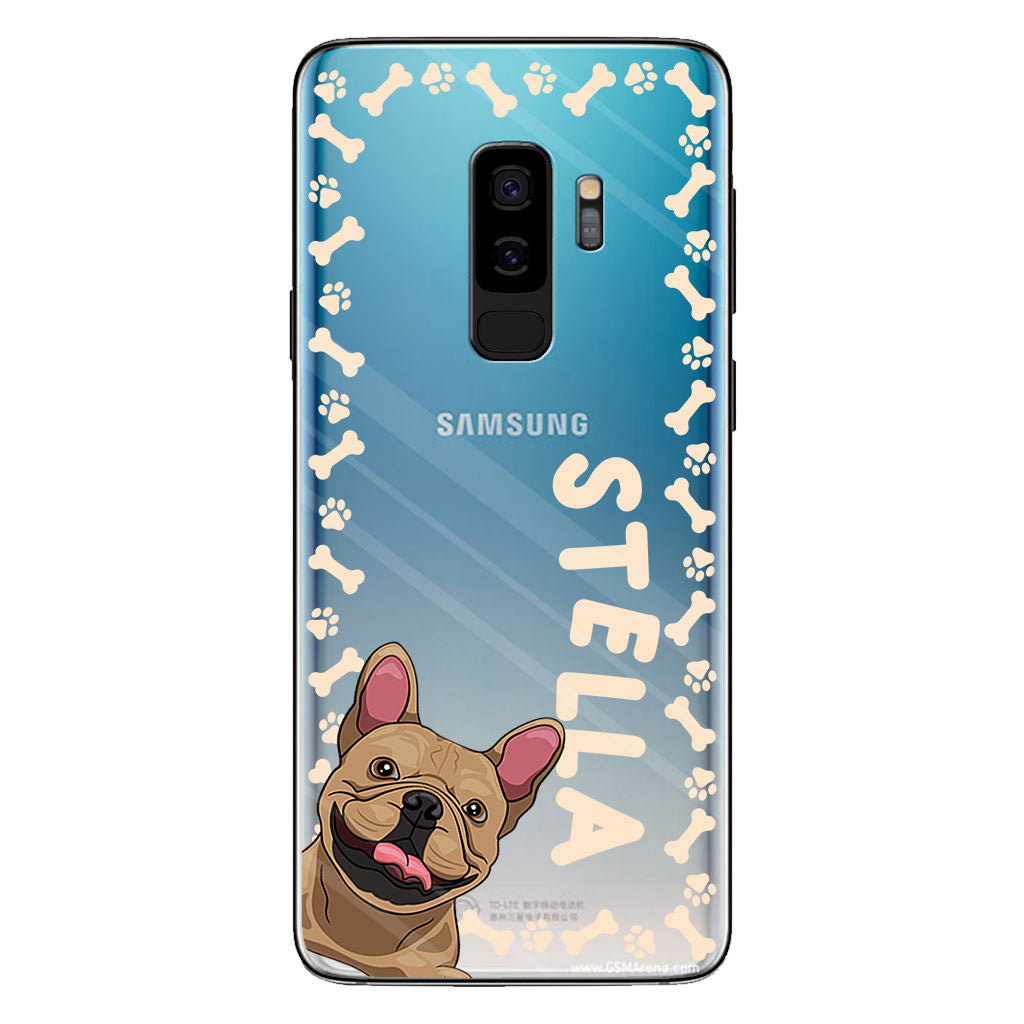La vie est plus belle avec des animaux de compagnie - Coque de téléphone transparente personnalisée pour chien