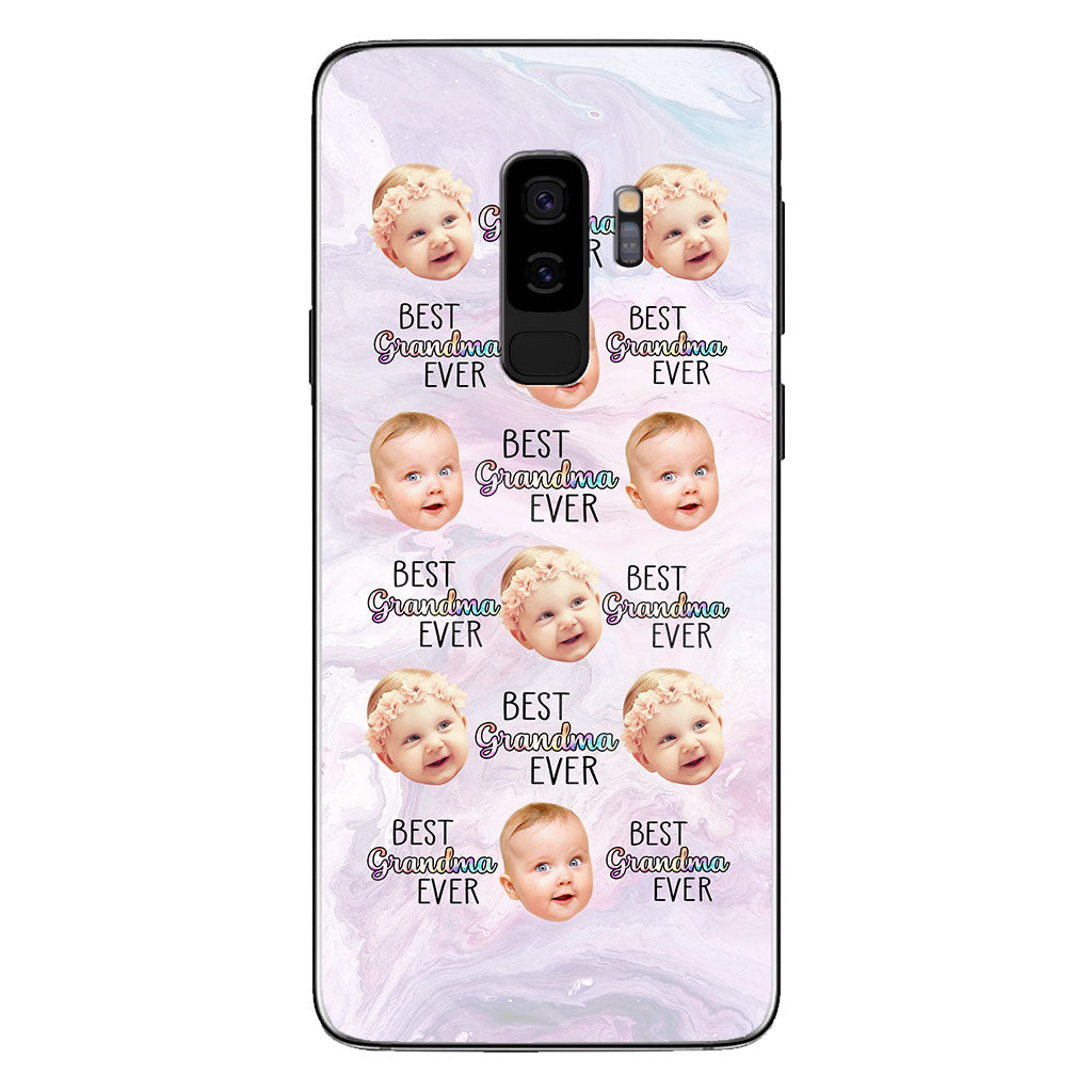 Meilleure grand-mère du monde - Cadeau pour grand-mère, maman, tante - Coque de téléphone transparente personnalisée