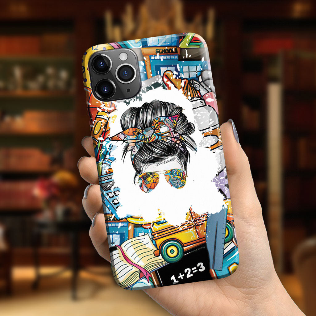 Coque de téléphone personnalisée « Vie d'enseignant »