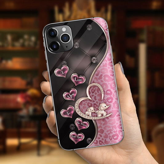Je t'aime - Coque de téléphone éléphant pour la fête des mères
