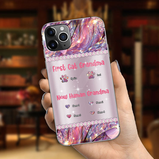 Coque de téléphone personnalisée « Mamie Chat Humaine » pour la fête des mères