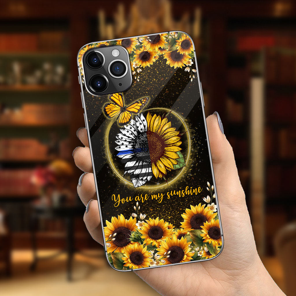 Coque de téléphone « You Are My Sunshine Sunflower Blue Line » – Policier 112021
