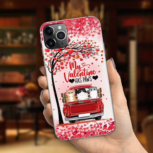 Ma Valentine a des pattes - Coque de téléphone personnalisée pour chat