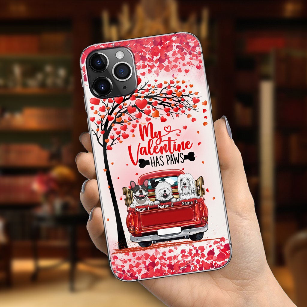 Ma Valentine a des pattes - Coque de téléphone personnalisée pour chien