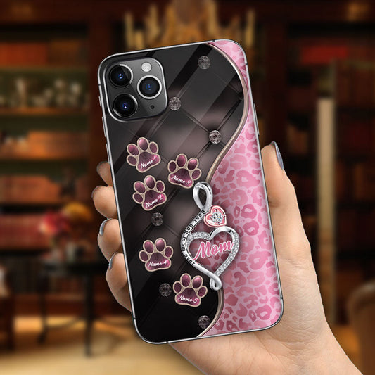 Meilleure maman de chien du monde, or rose - Coque de téléphone personnalisée pour chien pour la fête des mères