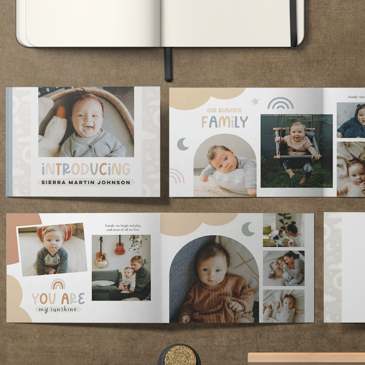 Christmas Gingerbread Family - Personalized QR Greeting Card