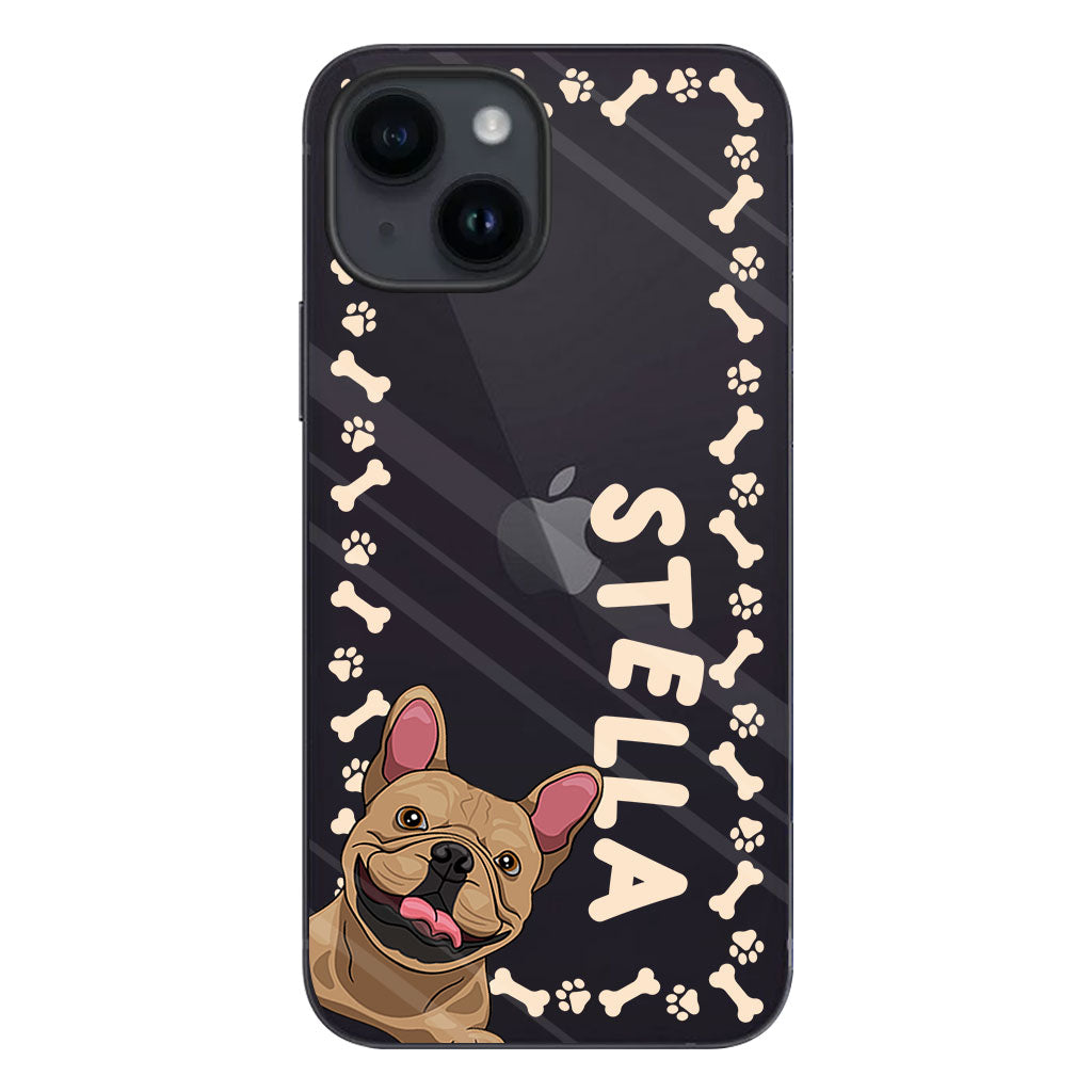 La vie est plus belle avec des animaux de compagnie - Coque de téléphone transparente personnalisée pour chien