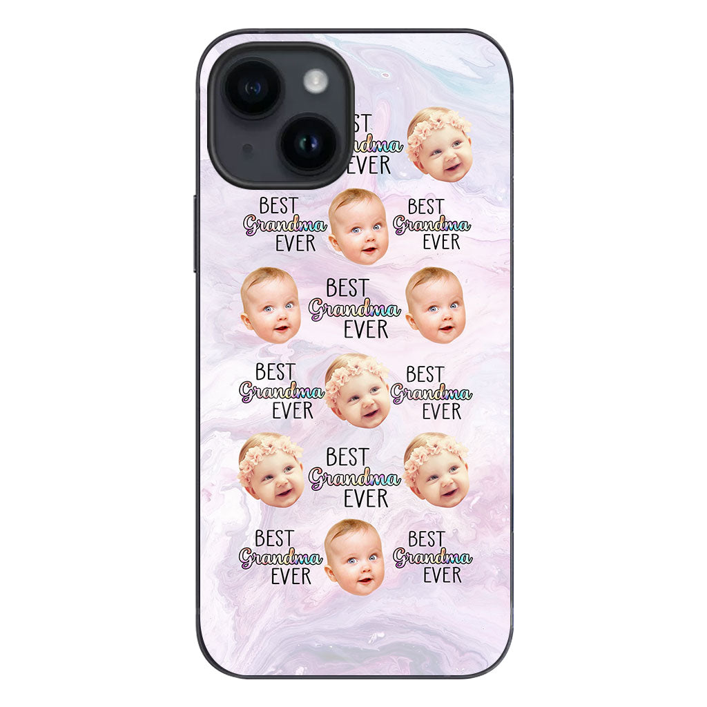 Meilleure grand-mère du monde - Cadeau pour grand-mère, maman, tante - Coque de téléphone transparente personnalisée