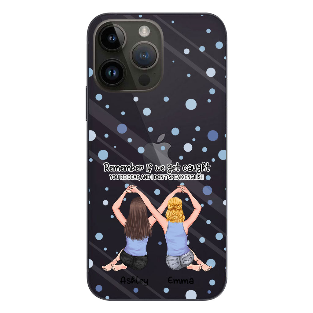 Meilleure amie pour toujours - Cadeau pour sa meilleure amie - Coque de téléphone transparente personnalisée