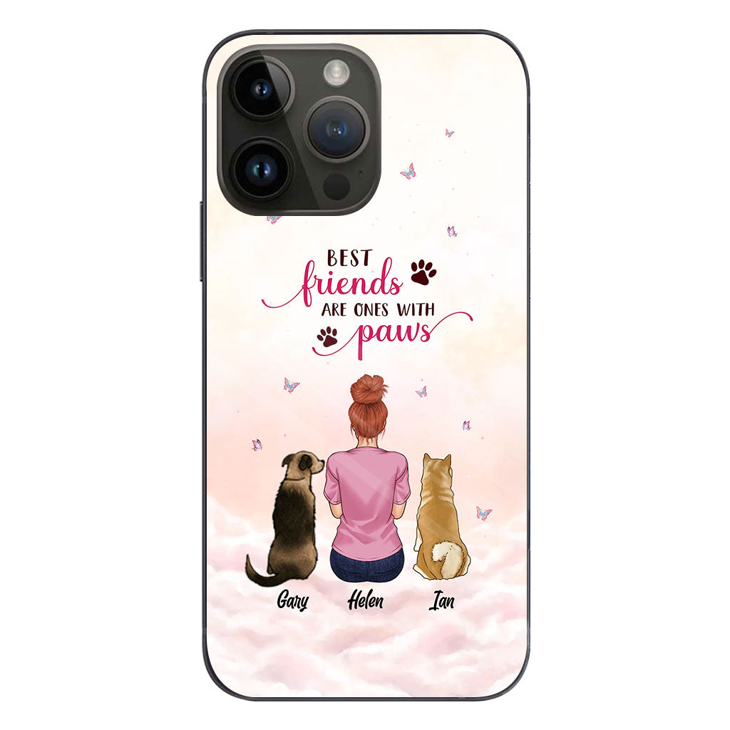 Les meilleurs amis sont ceux qui ont des pattes - Coque de téléphone transparente personnalisée pour chien