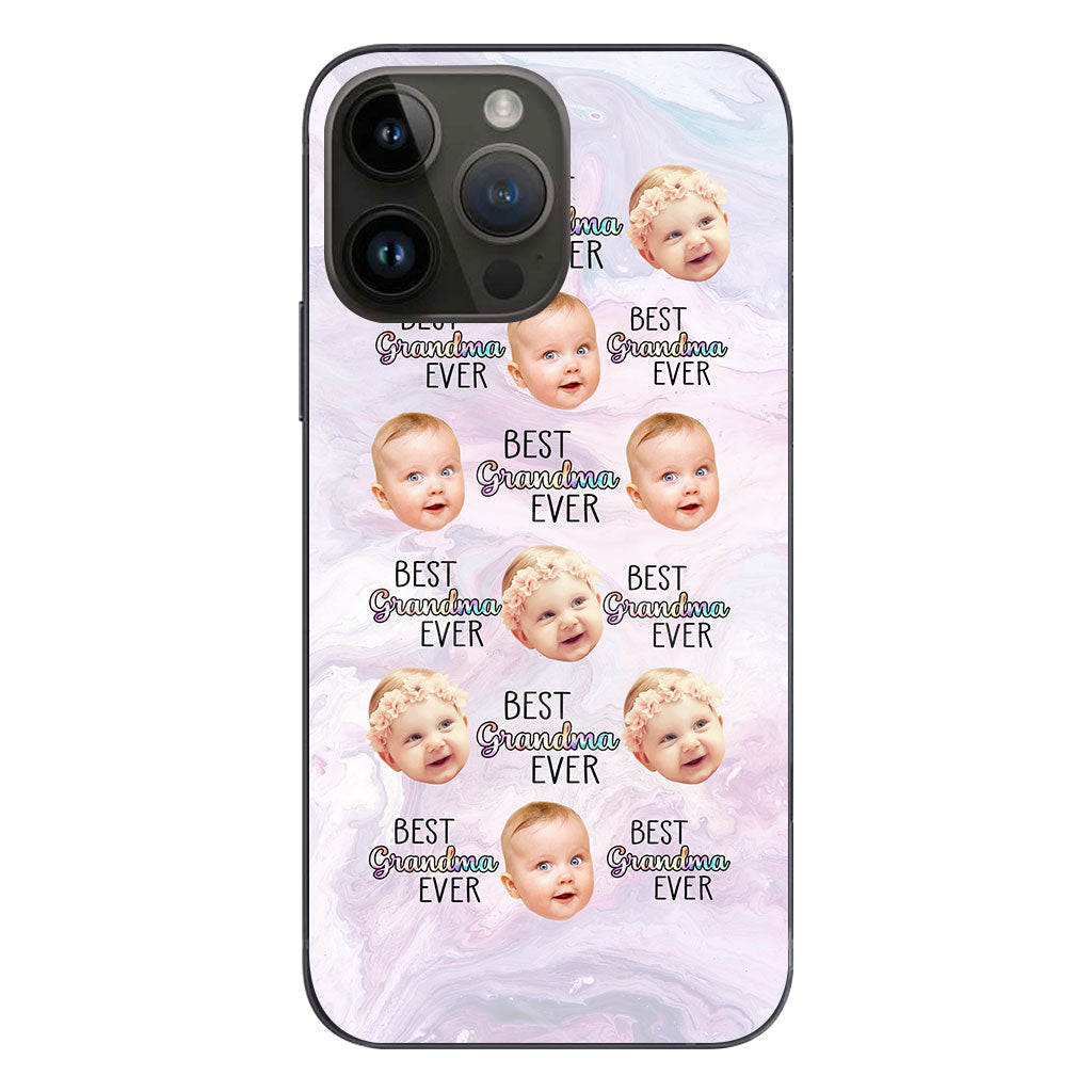 Meilleure grand-mère du monde - Cadeau pour grand-mère, maman, tante - Coque de téléphone transparente personnalisée