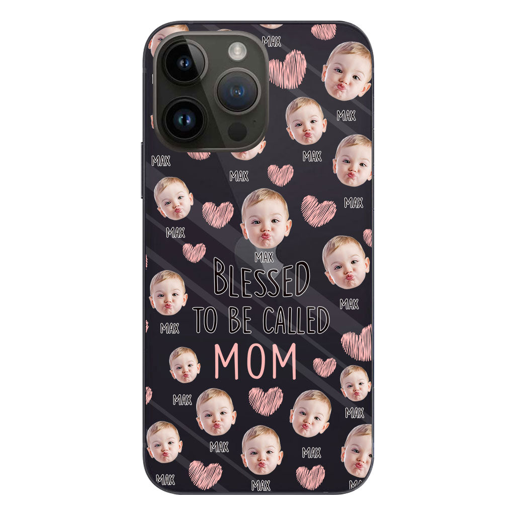 Heureuse d'être maman - Coque de téléphone transparente personnalisée pour maman